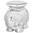 Safavieh Ceramic Elephant Stool in Silver