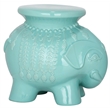Safavieh Ceramic Elephant Stool in Navy