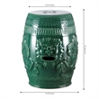 Safavieh Ceramic Chinese Dragon Stool in Green