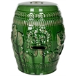 Safavieh Ceramic Chinese Dragon Stool in Green