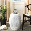 Safavieh Diamond Ceramic Garden Stool in Cream
