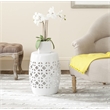 Safavieh Circle Lattice Ceramic Garden Stool in White