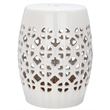 Safavieh Circle Lattice Ceramic Garden Stool in Cream