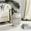 Safavieh Circle Lattice Ceramic Garden Stool in Cream