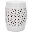 Safavieh Lattice Coin Ceramic Garden Stool in White