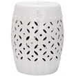 Safavieh Lattice Coin Ceramic Garden Stool in White