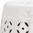 Safavieh Lattice Coin Ceramic Garden Stool in White