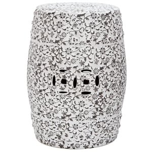 Safavieh Ceramic Garden Stool with Flower and Vine Design
