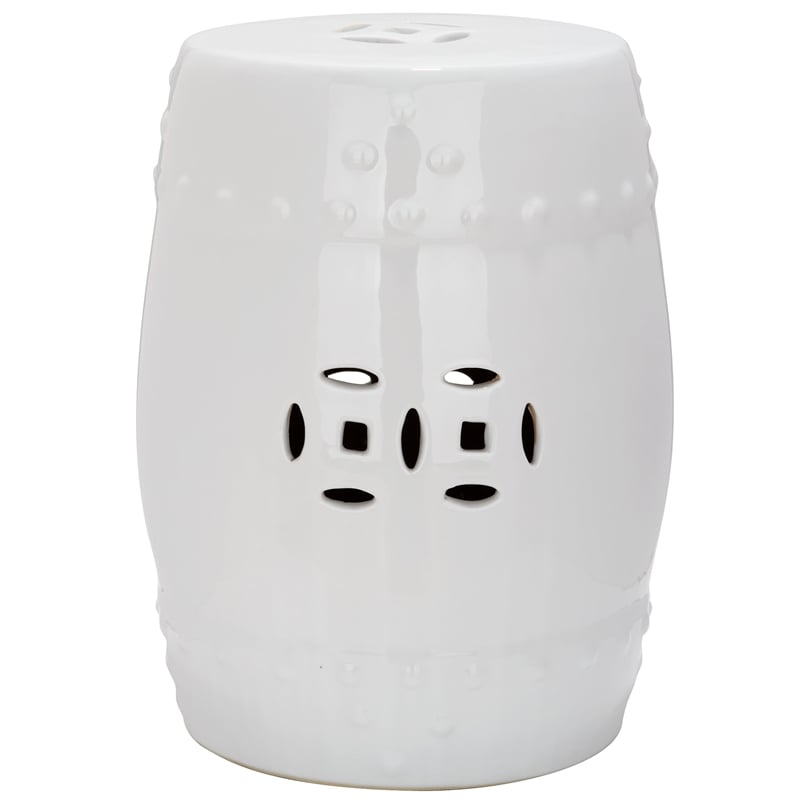 Safavieh Modern Ming Ceramic Garden Stool in White