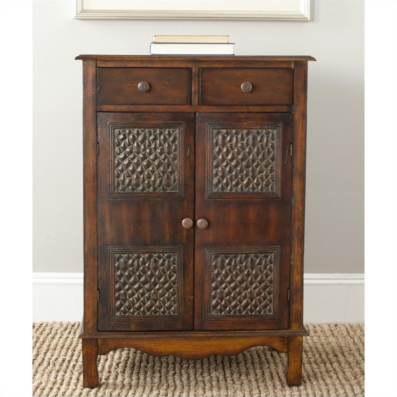 Safavieh Herbert Birch Wood Chest in Dark Brown