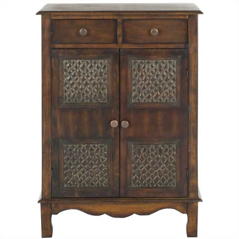Safavieh Herbert Birch Wood Chest in Dark Brown
