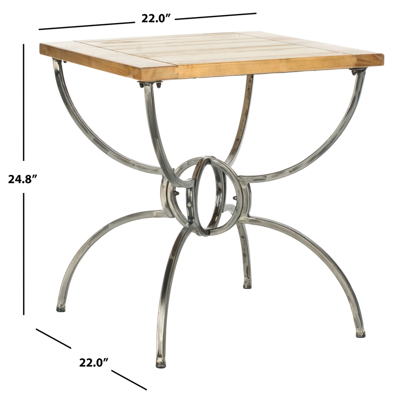 Safavieh Alvin Wood Top End Table in Natural