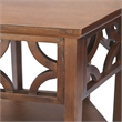 Safavieh Dominick Wood Hexagon End Table in Brown