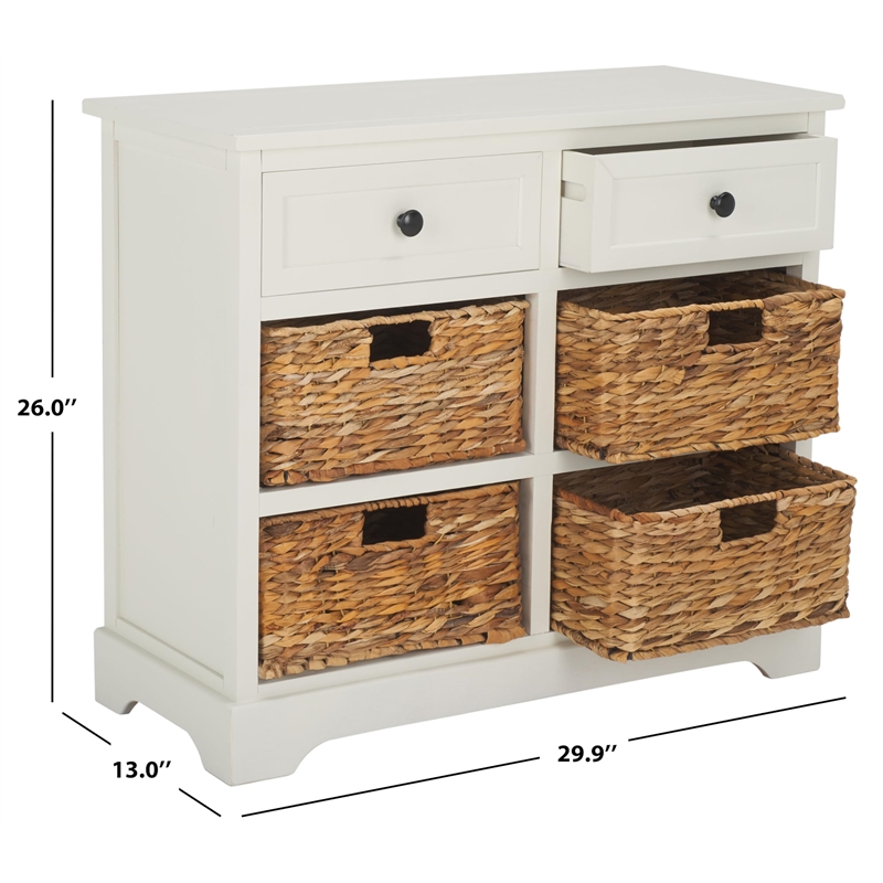Safavieh Harry Wood Storage Unit in Cream