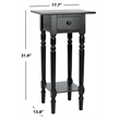 Safavieh Sabrina Wood End Table in Black