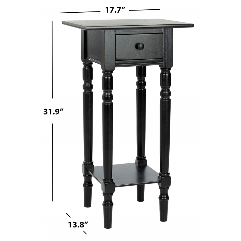 Safavieh Sabrina Wood End Table in Black