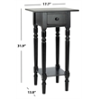 Safavieh Sabrina Wood End Table in Black