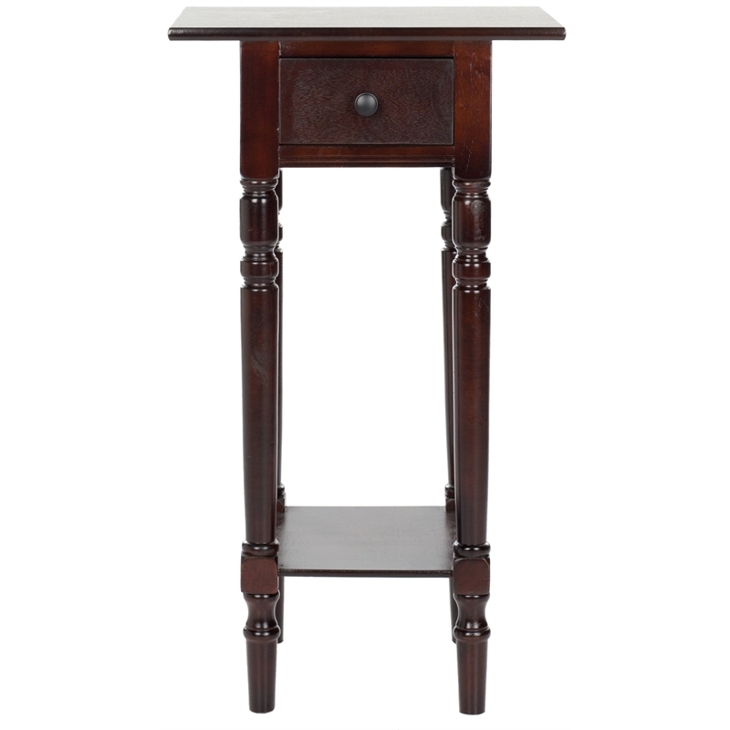 Safavieh Sabrina Wood End Table in Dark Cherry