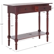 Safavieh Gary Wood Console in Dark Cherry