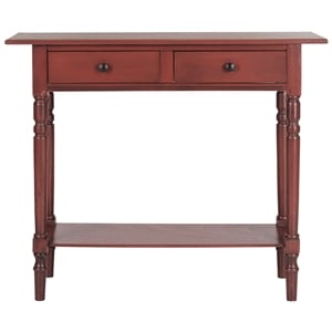 Safavieh Rosemary Pine Wood Console in Red