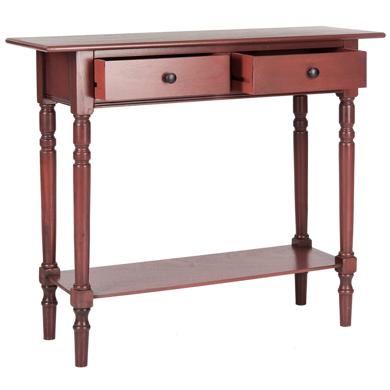 Safavieh Rosemary Pine Wood Console in Red