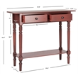 Safavieh Rosemary Pine Wood Console in Red