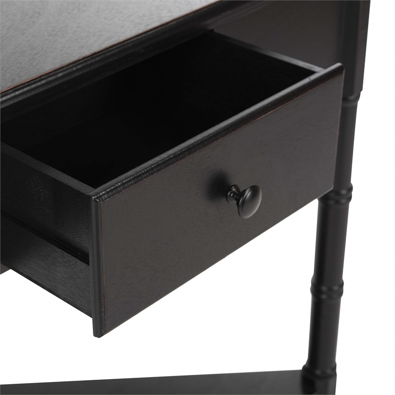 Safavieh Gabe Wood Corner Table in Black