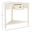 Safavieh Gabe Wood Corner Table in Cream