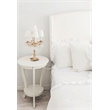 Safavieh Heather Wood Pedastal Side Table in Cream