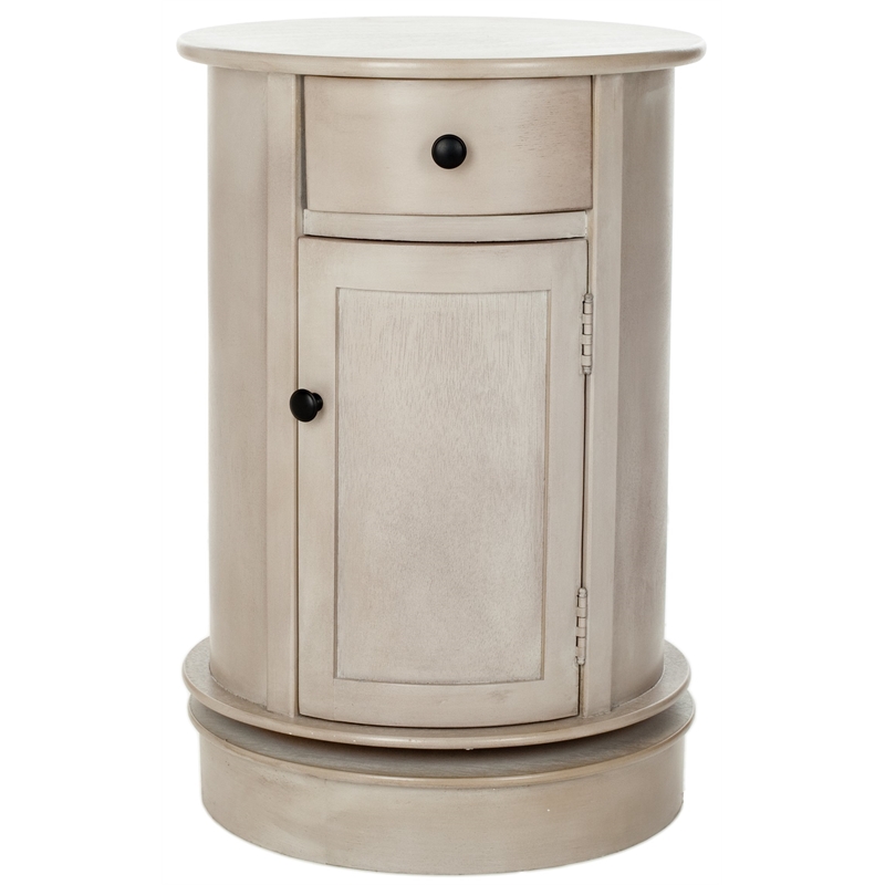 Safavieh Toby Wood Oval Cabinet in Grey