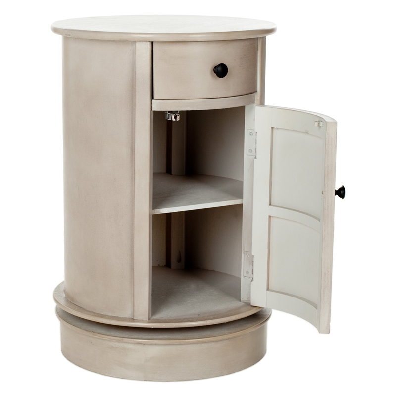 Safavieh Toby Wood Oval Cabinet in Grey