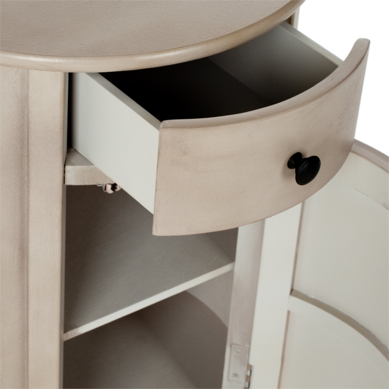 Safavieh Toby Wood Oval Cabinet in Grey