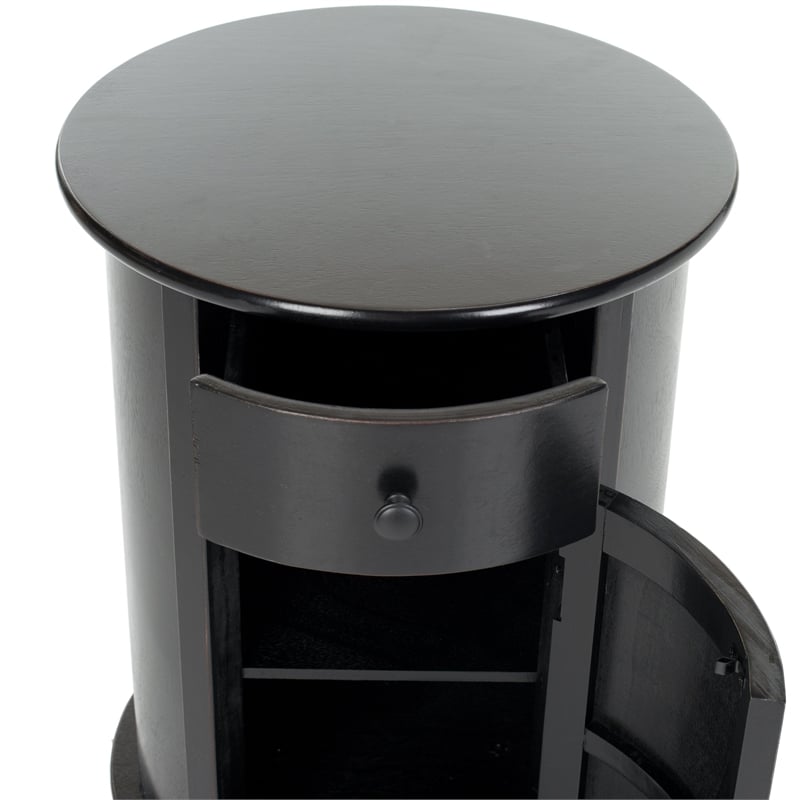 Safavieh Toby Wood Oval Cabinet in Black