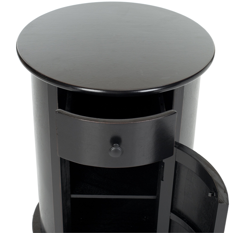 Safavieh Toby Wood Oval Cabinet in Black
