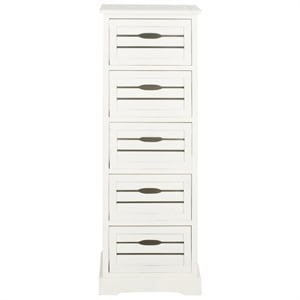 Safavieh Sarina Pine 5 Drawer Cabinet in Grey