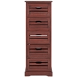 Safavieh Sarina Pine 5 Drawer Cabinet in Red