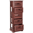 Safavieh Sarina Pine 5 Drawer Cabinet in Red