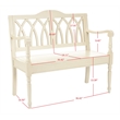 Safavieh Franklin Poplar Wood Bench in White