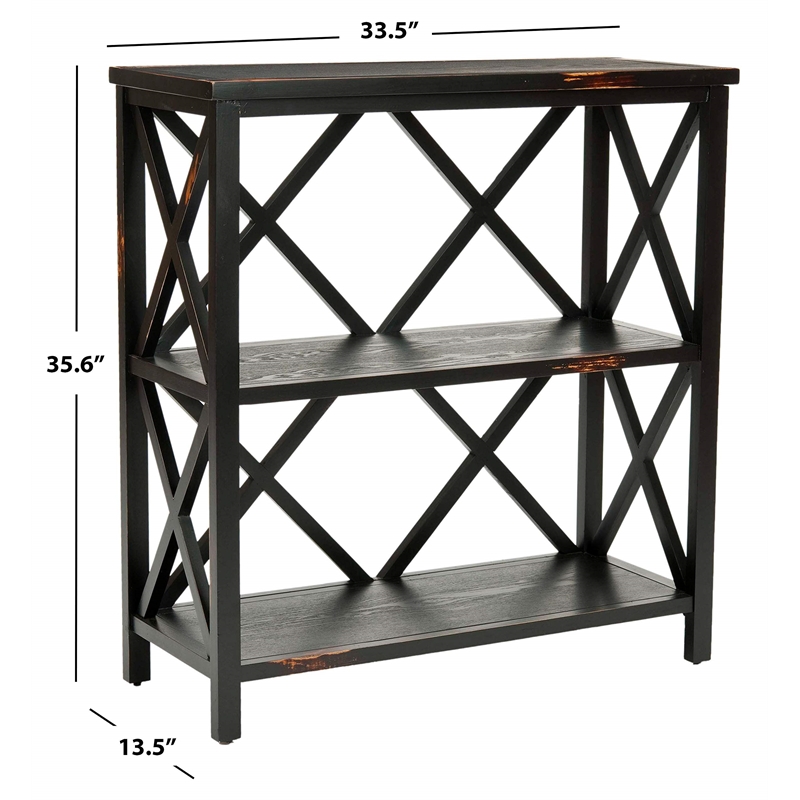 Safavieh Lucas Distressed Etagere in Black
