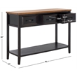 Safavieh Harvard Pine and Elm Console Table in Black Walnut