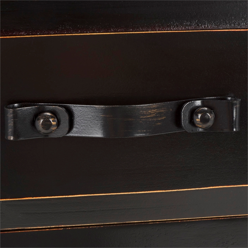 Safavieh Harvard Pine and Elm Console Table in Black Walnut