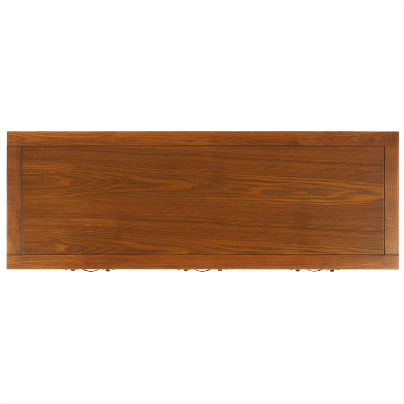 Safavieh Harvard Pine and Elm Console Table in Black Walnut