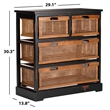 Safavieh Jackson Pine 4 Drawer Storage Unit in Black