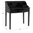 Safavieh Landon Mahogany Writing Desk in Black