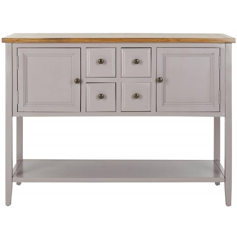 Safavieh Charlotte Elm and Pine Wood Sideboard in Grey