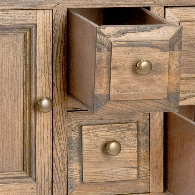 Safavieh Charlotte Elm and Pine Wood Sideboard in Black