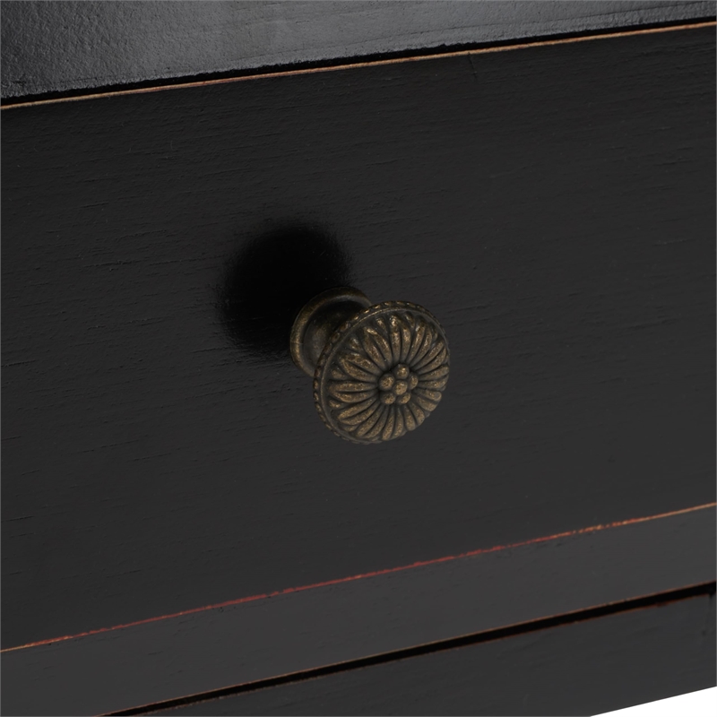 Safavieh Abigail Pine Wood Desk in Black