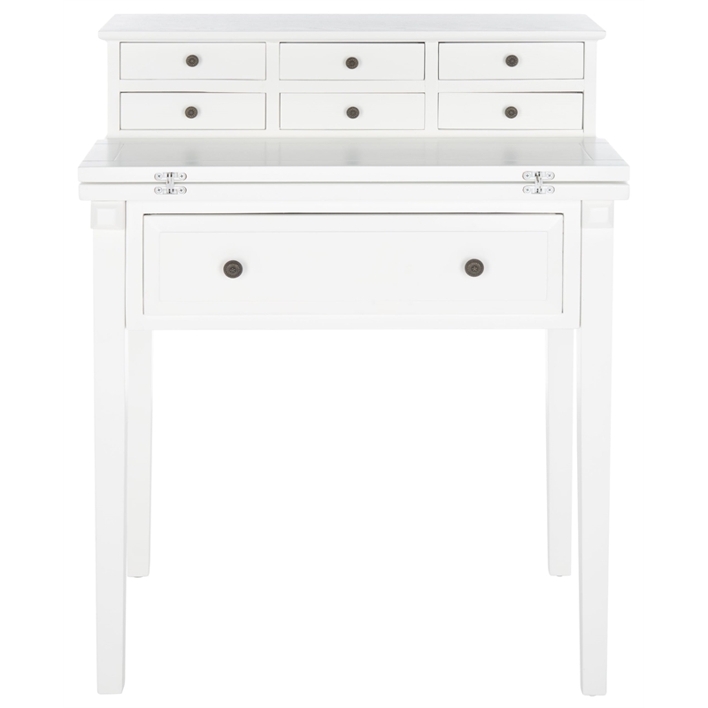 Safavieh Abigail Pine Wood Desk in White