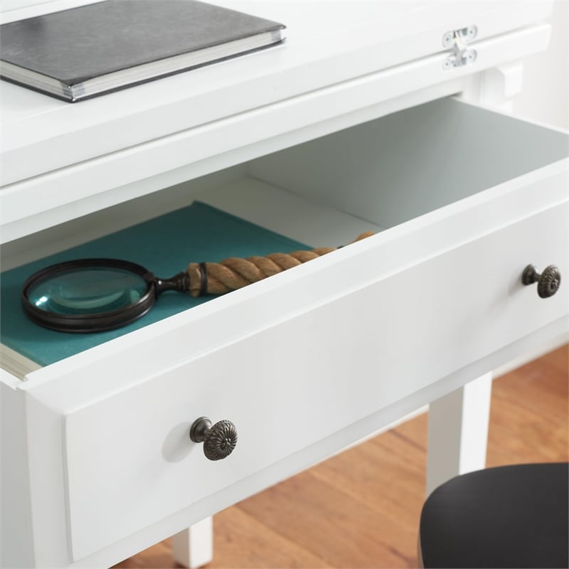 Safavieh Abigail Pine Wood Desk in White