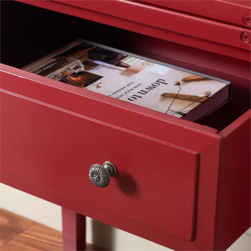 Safavieh Abigail Pine Wood Desk in Cherry